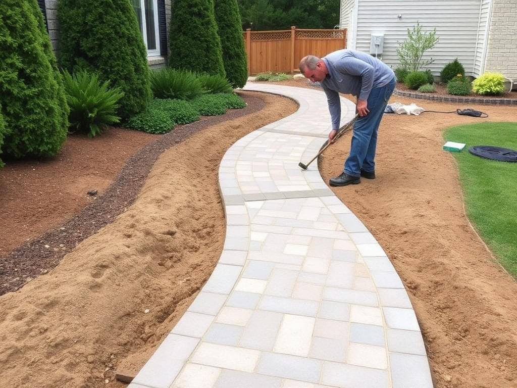Long Island paver installation walkway install contractor work