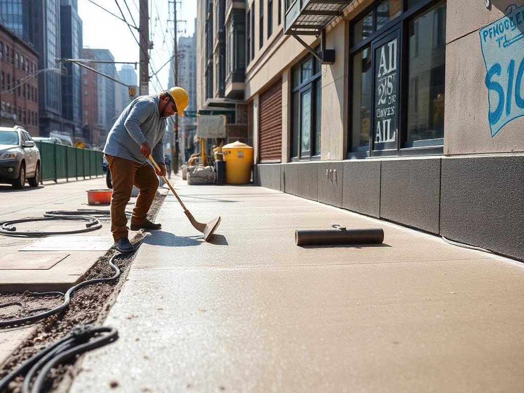 Concrete Contractor fresh pour by Gotham Home Services NYC